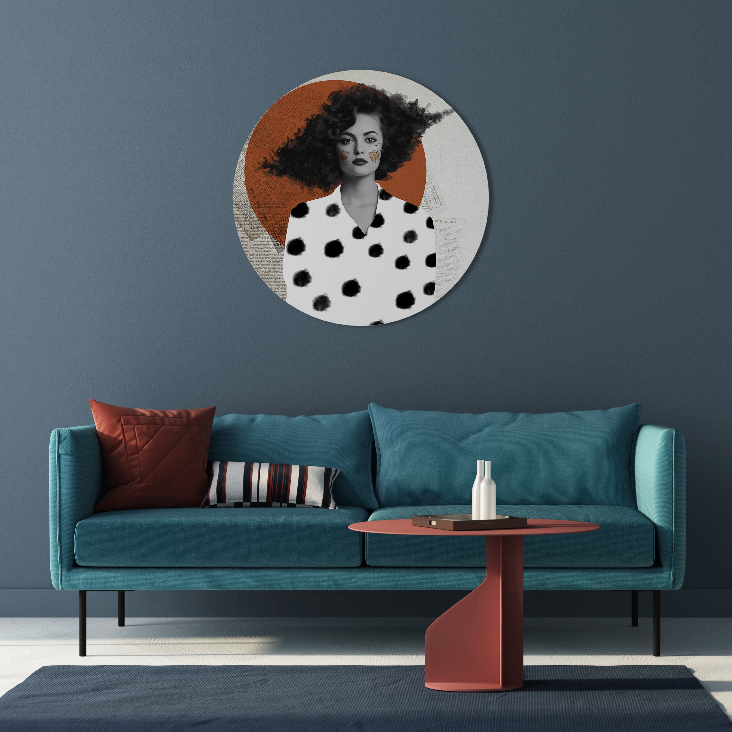 CLASSIC COOL DOTS Round Wall Art