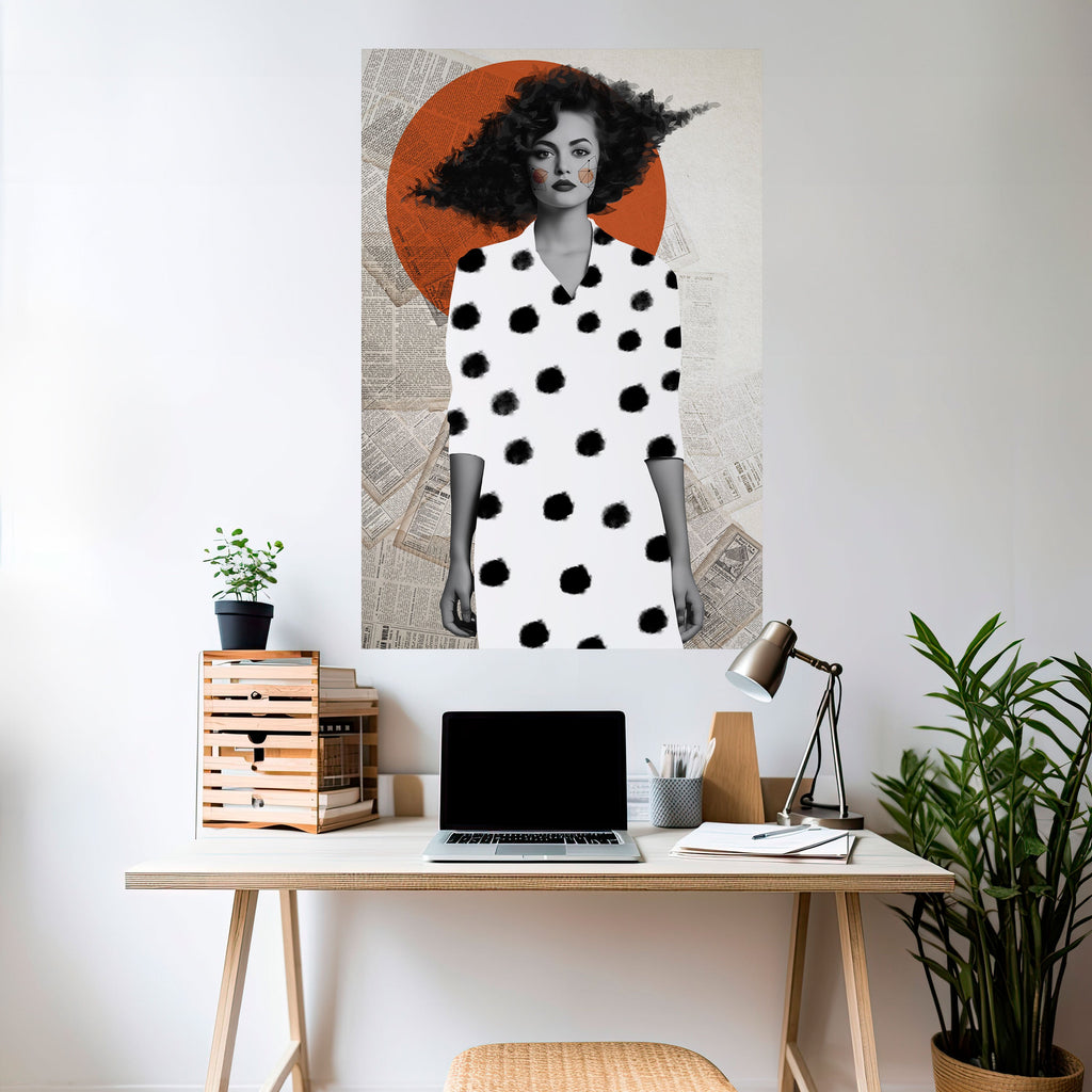 CLASSIC COOL DOTS Peel and Stick Vertical Poster