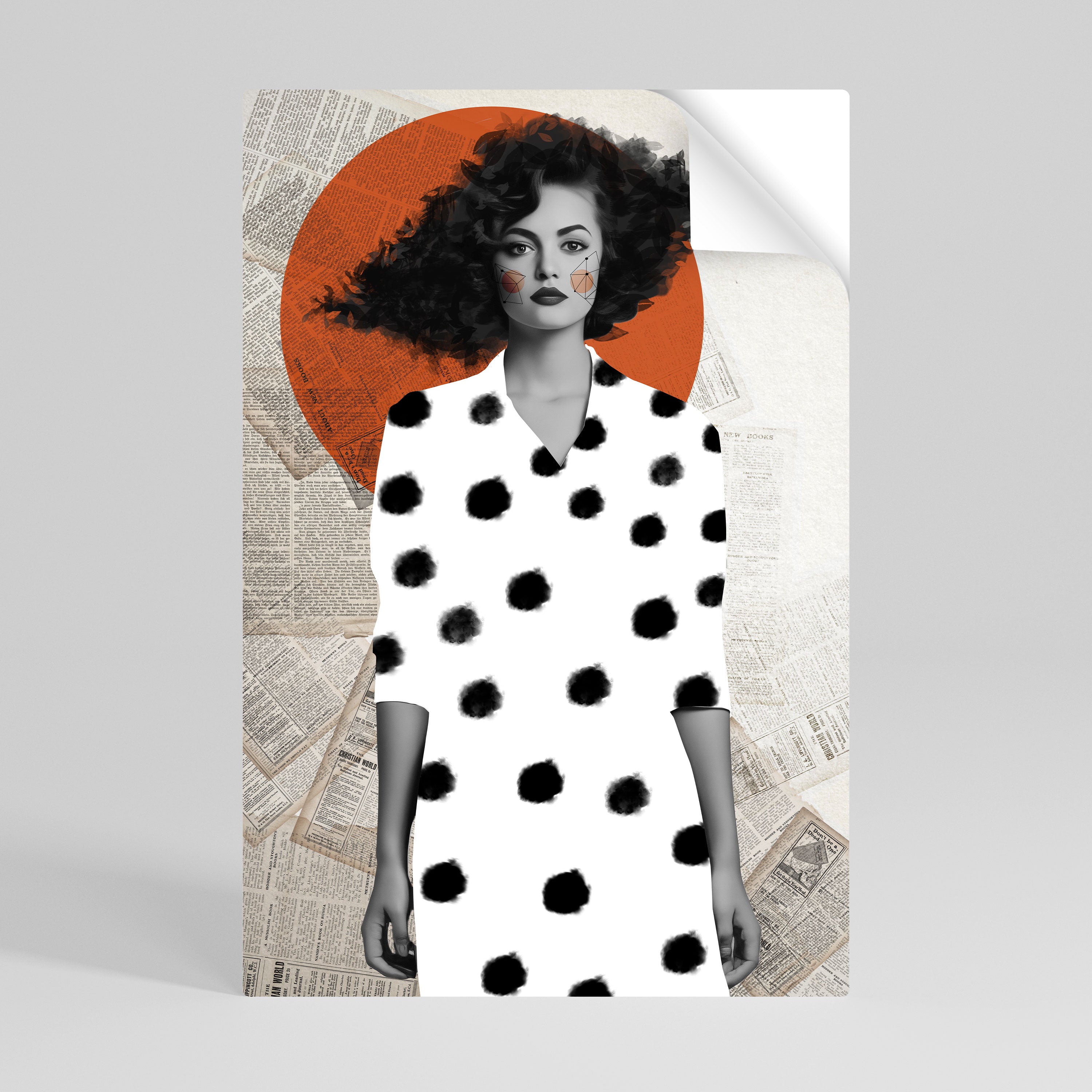 CLASSIC COOL DOTS Póster Autocolante Vertical