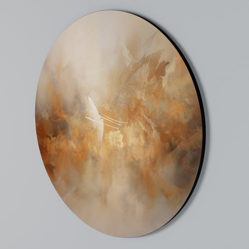 AMBER WHISPERS Round Wall Art