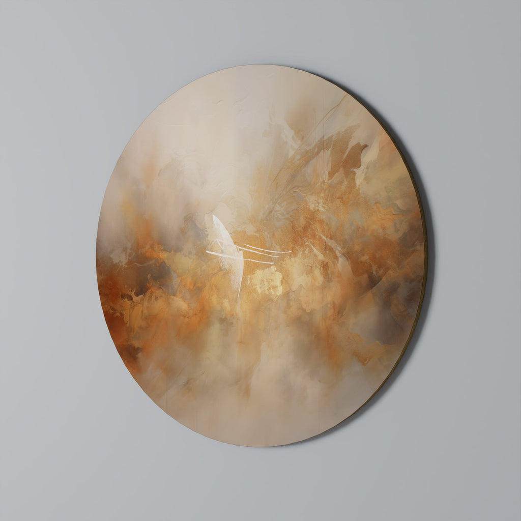 AMBER WHISPERS Quadro Redondo Decorativo