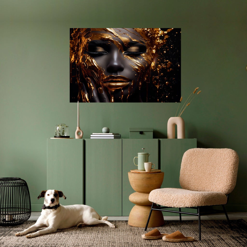 GOLDEN GODDESS Peel and Stick Horizontal Poster