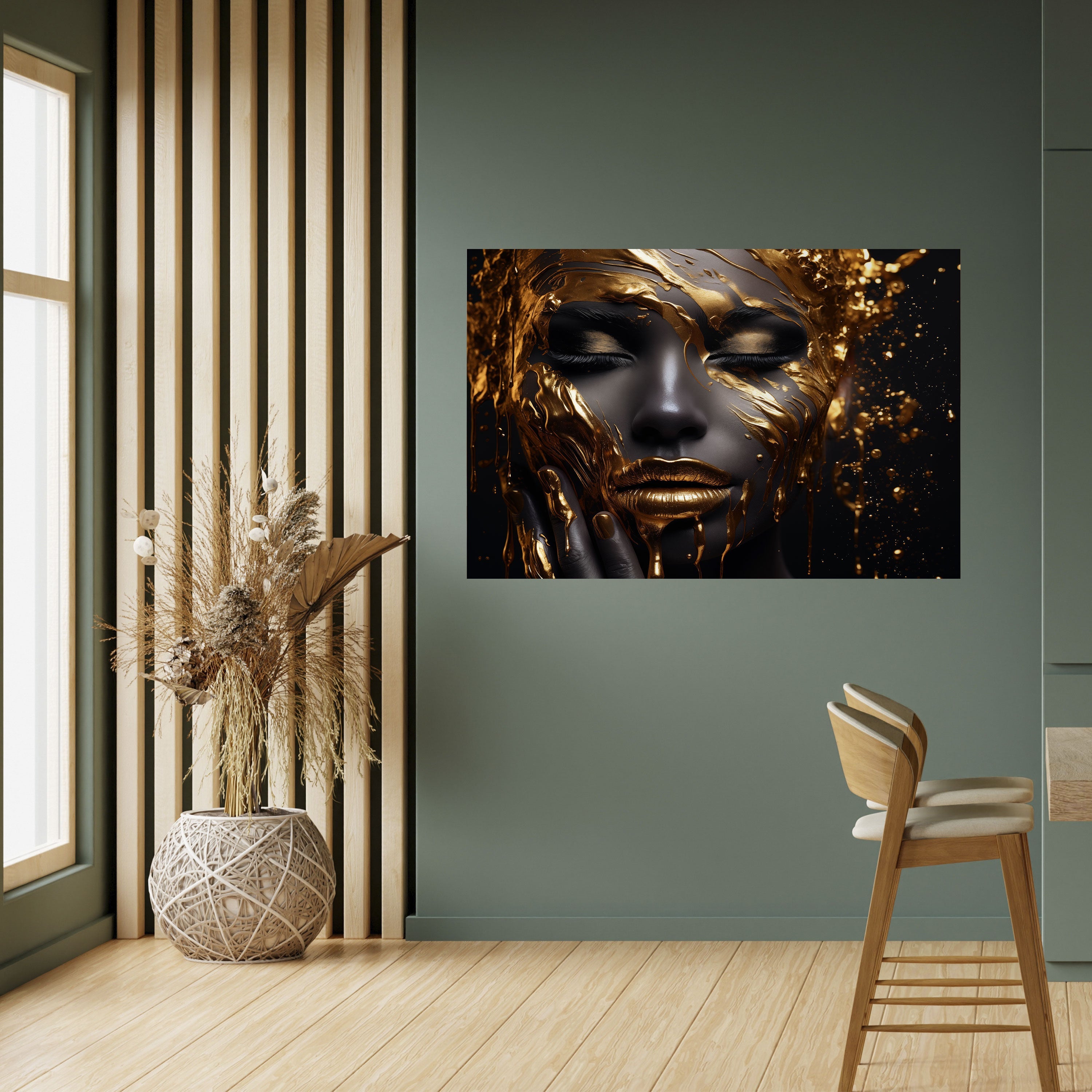 GOLDEN GODDESS Peel and Stick Horizontal Poster