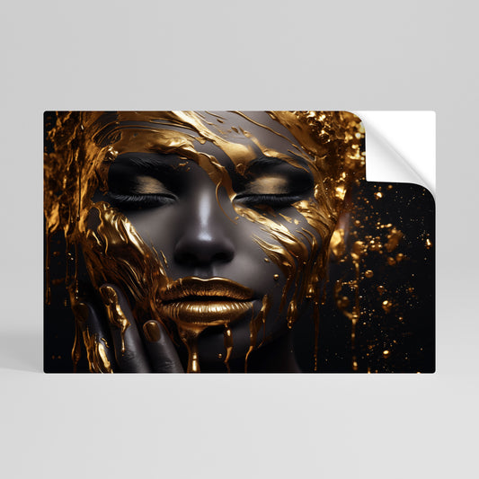GOLDEN GODDESS Póster Autocolante Horizontal