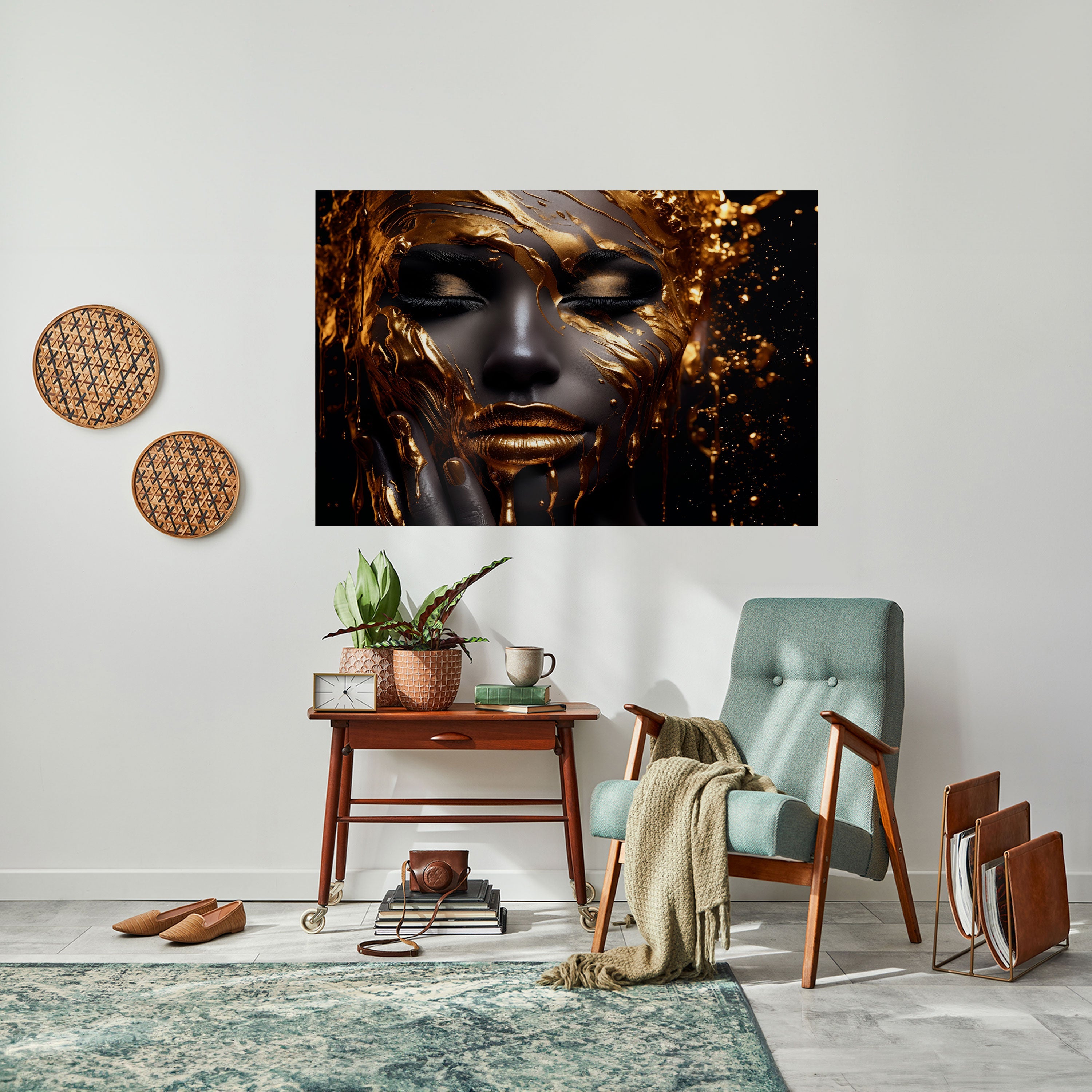 GOLDEN GODDESS Poster Horizontal Autocolante