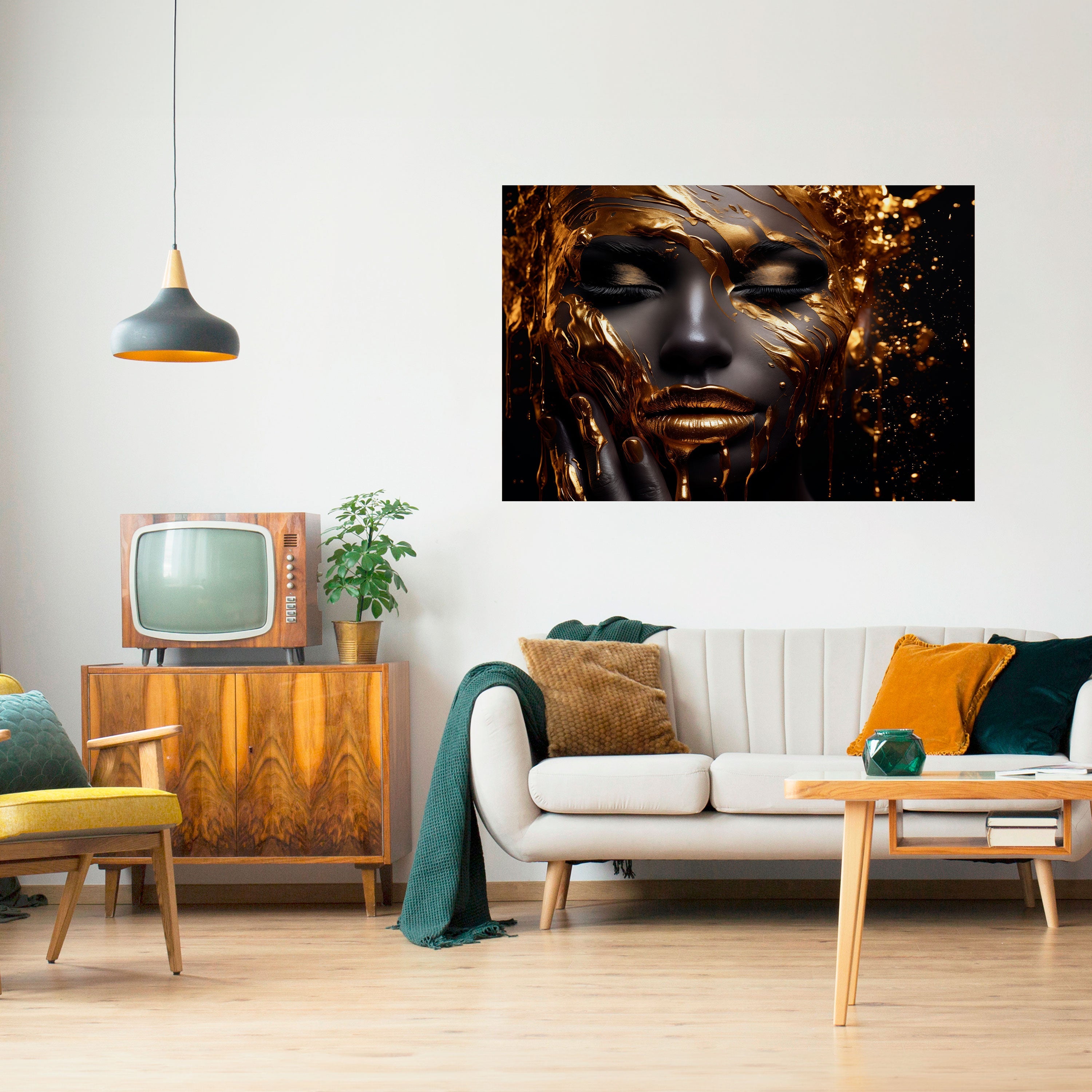 GOLDEN GODDESS Poster Horizontal Autocolante