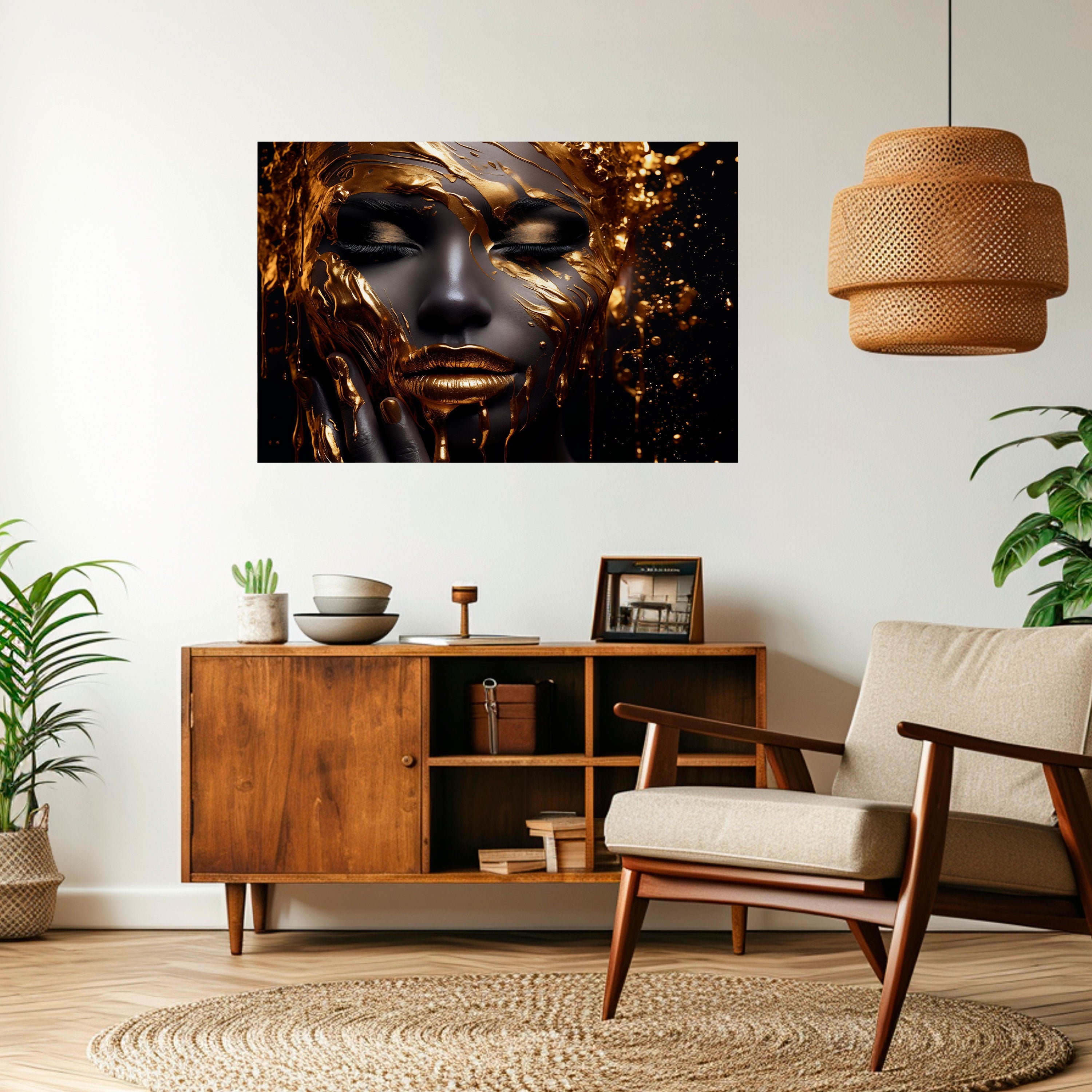 GOLDEN GODDESS Poster Horizontal Autocolante