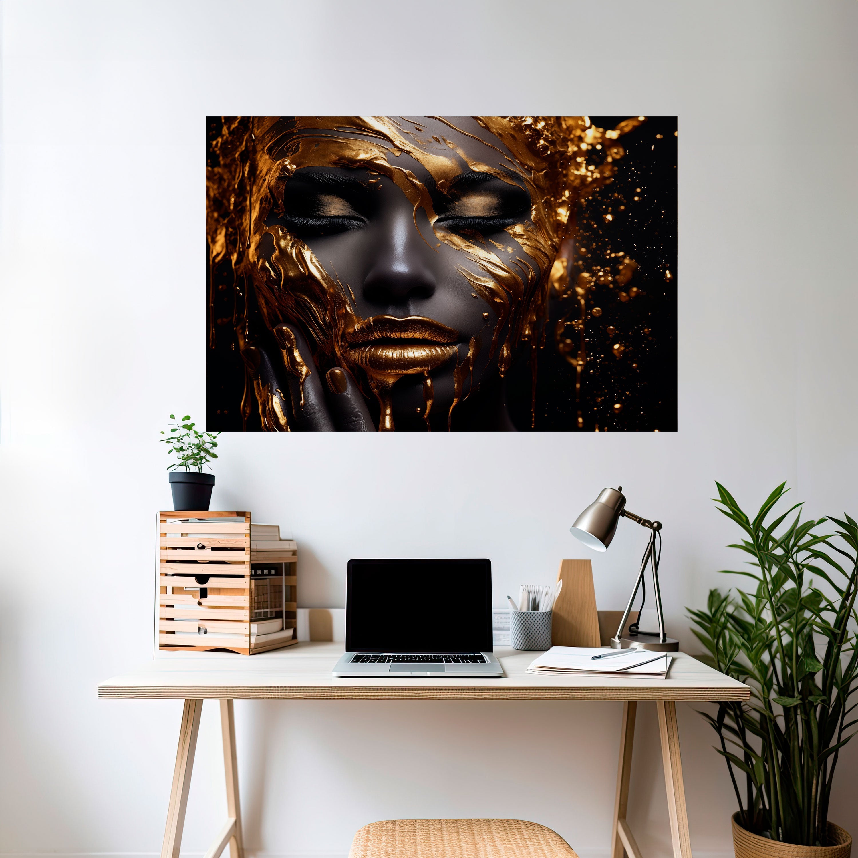GOLDEN GODDESS Peel and Stick Horizontal Poster