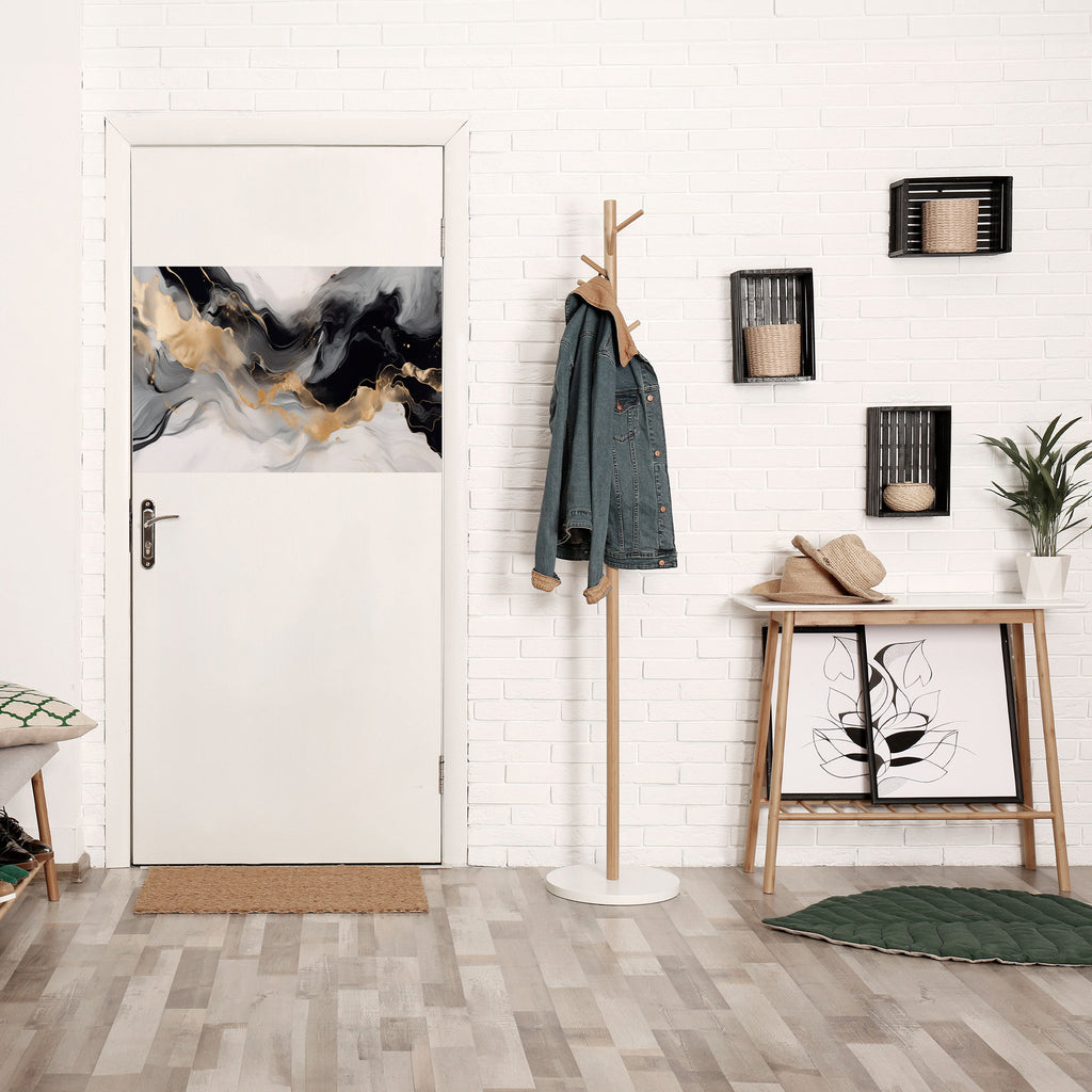 BLACK AND WHITE CONFLUENCE Poster Horizontal Autocolante