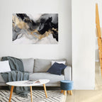 BLACK AND WHITE CONFLUENCE Poster Horizontal Autocolante