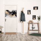 BLACK AND WHITE CONFLUENCE Poster Horizontal Autocolante