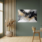 BLACK AND WHITE CONFLUENCE Poster Horizontal Autocolante