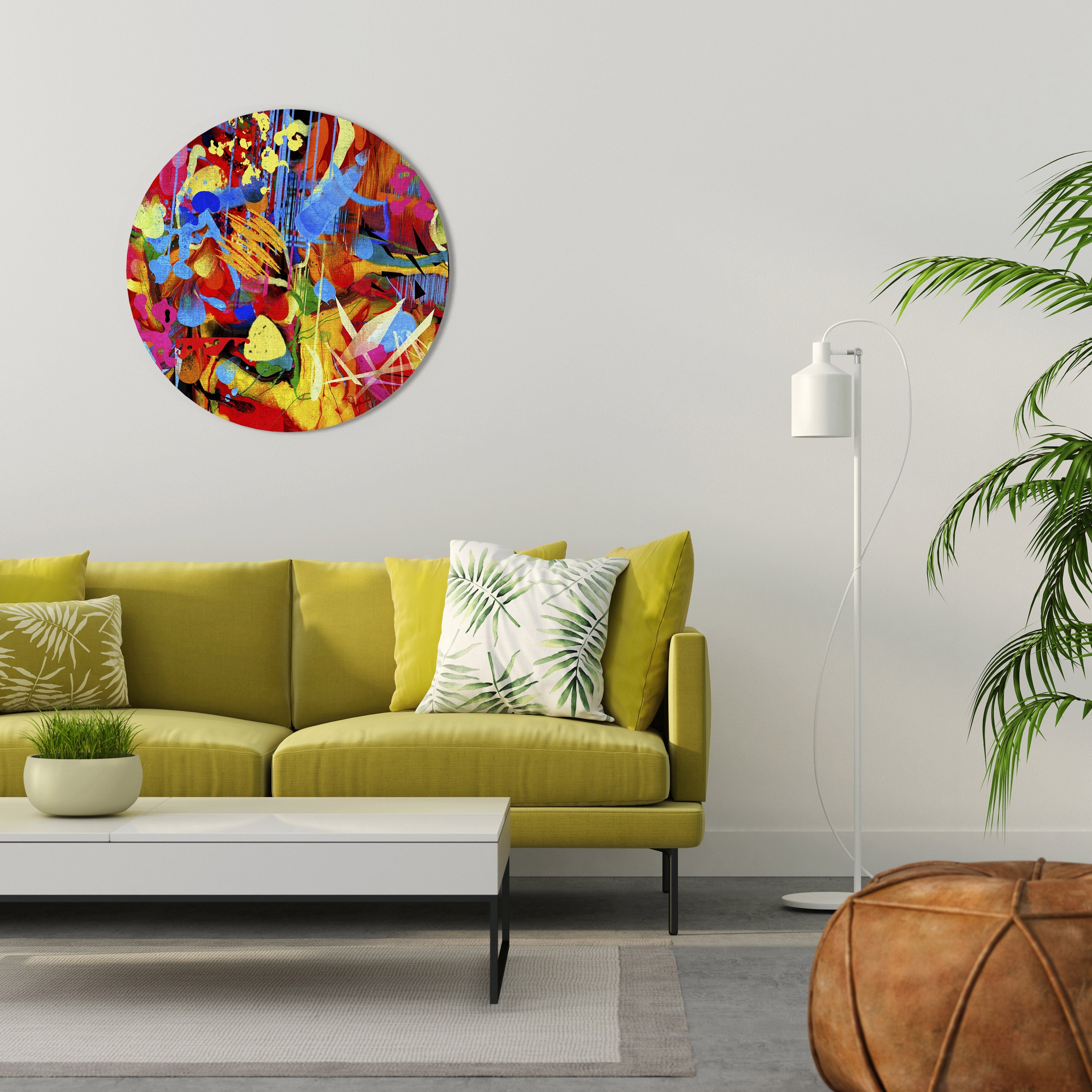 ABSTRACT RHAPSODY Quadro Redondo Decorativo
