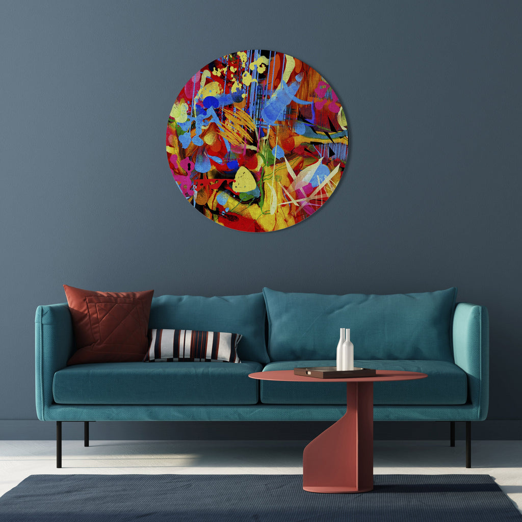 ABSTRACT RHAPSODY Quadro Redondo Decorativo