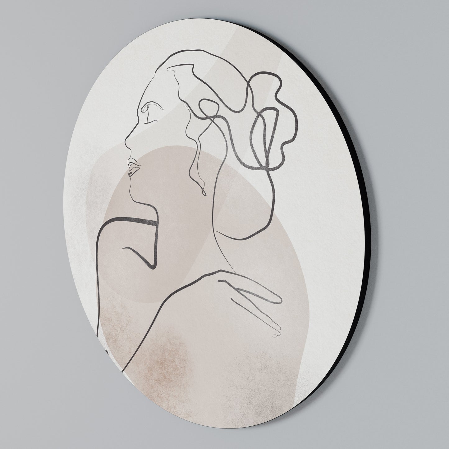 GRACEFUL LINES Round Wall Art