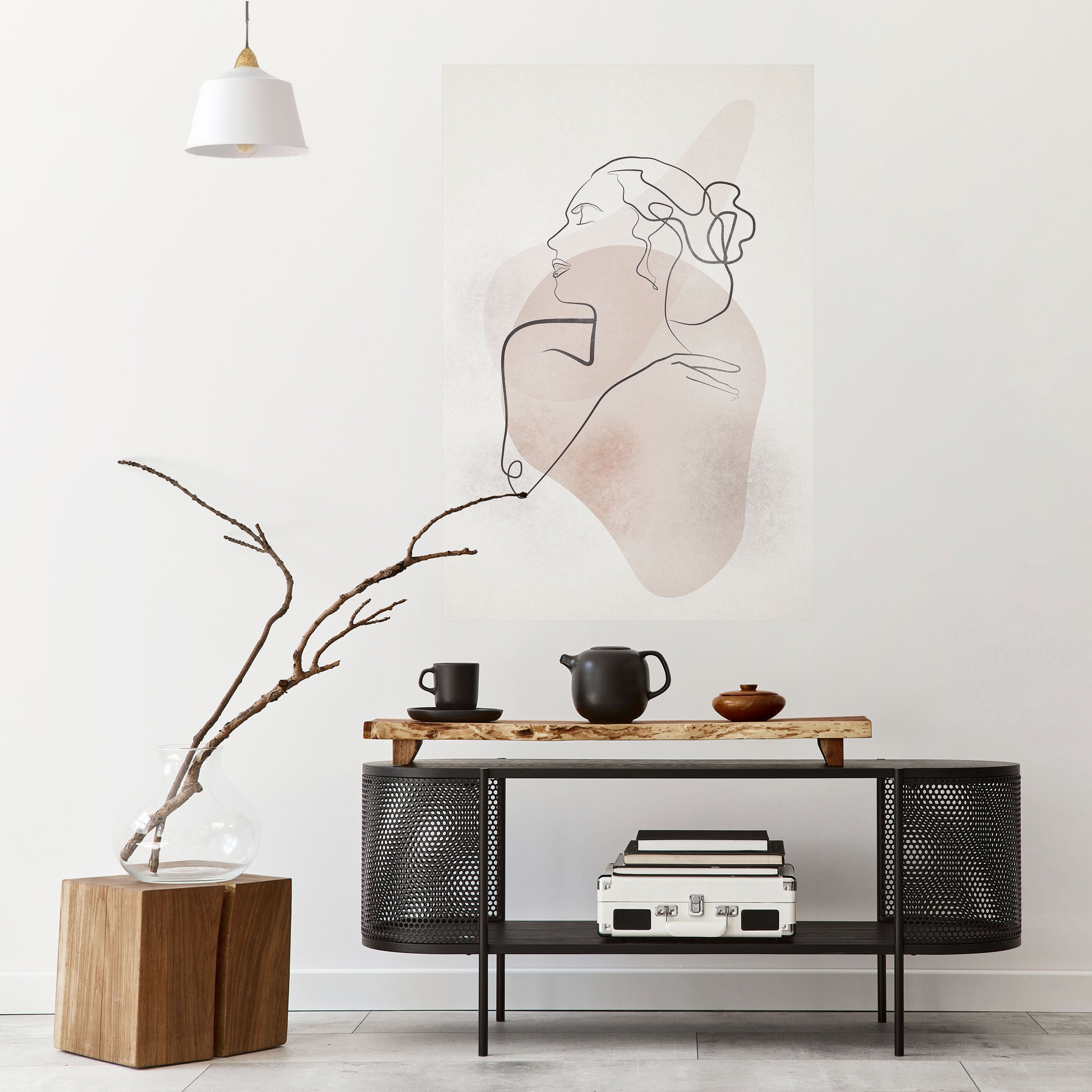 GRACEFUL LINES Peel and Stick Vertical Poster