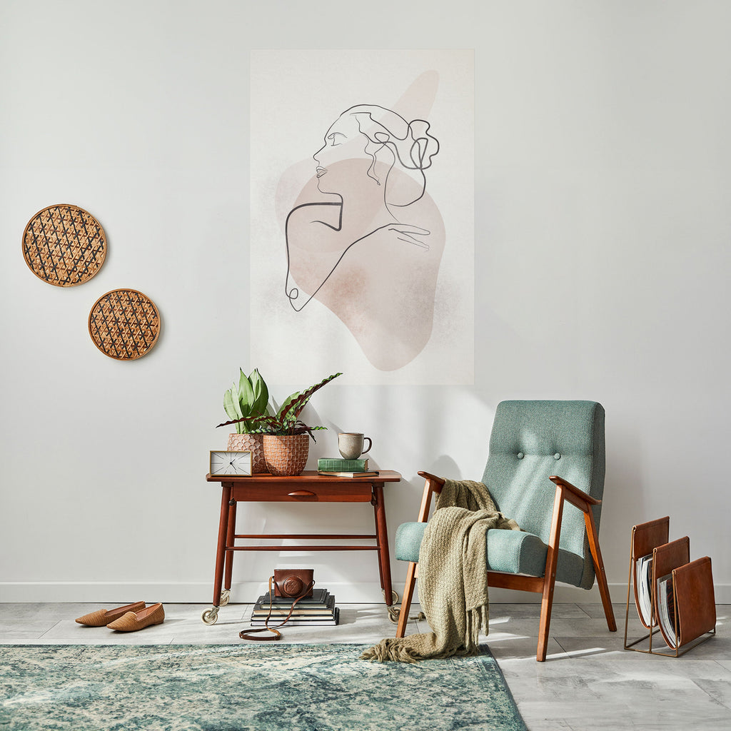 GRACEFUL LINES Peel and Stick Vertical Poster