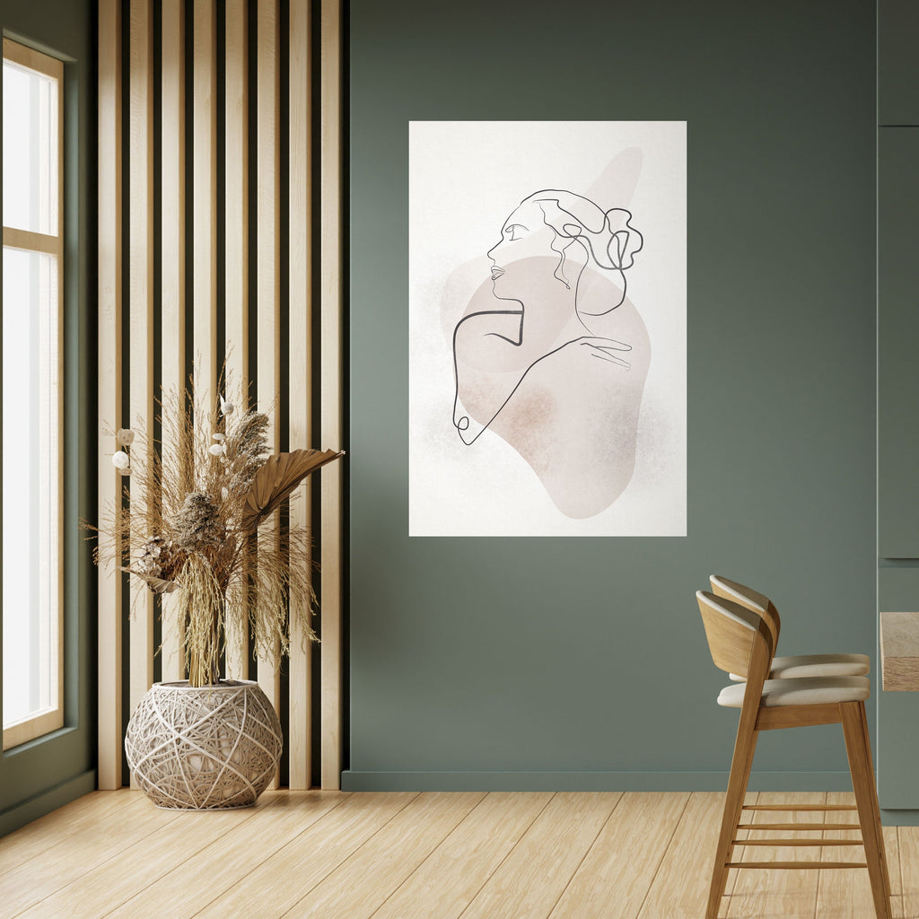 GRACEFUL LINES Peel and Stick Vertical Poster