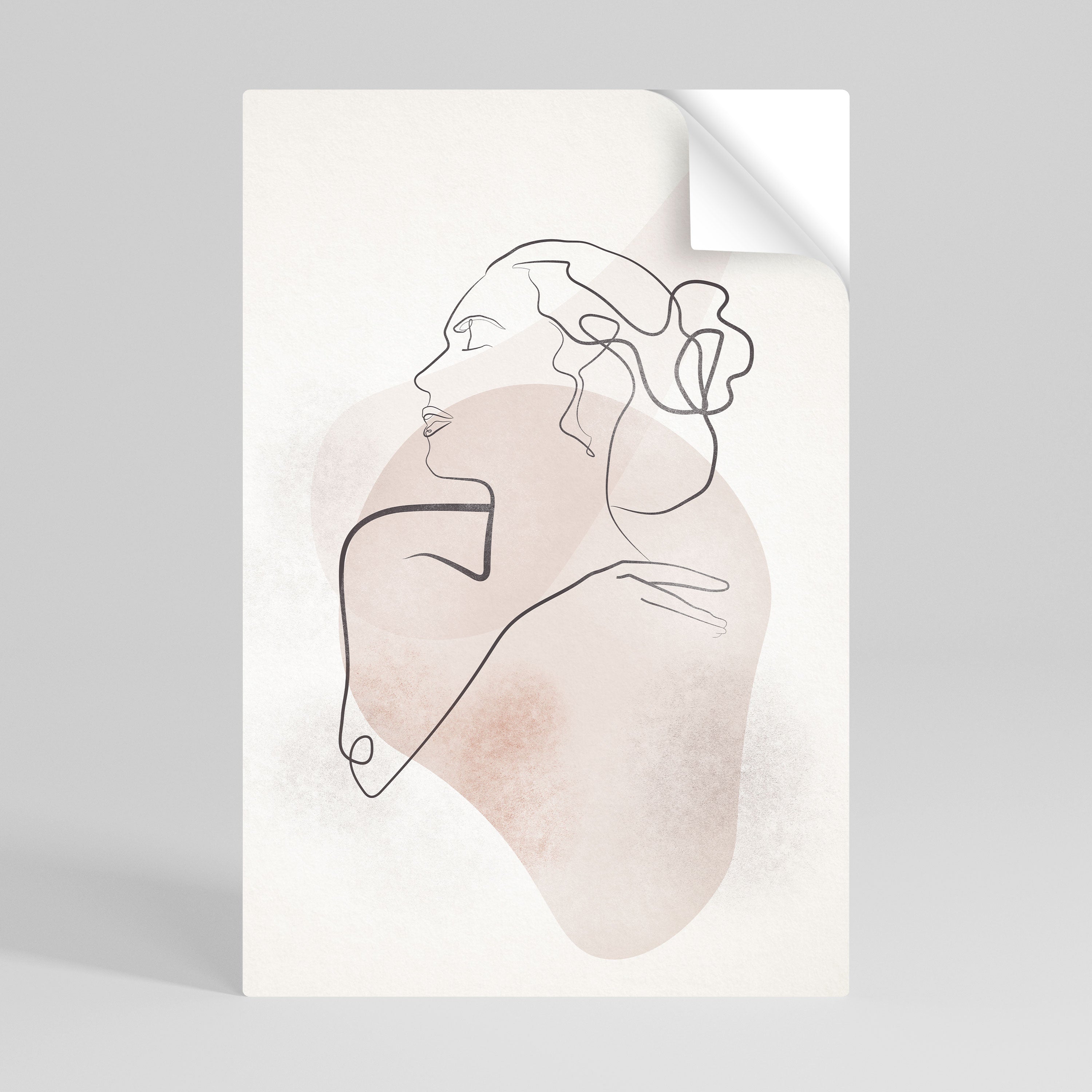 GRACEFUL LINES Peel and Stick Vertical Poster