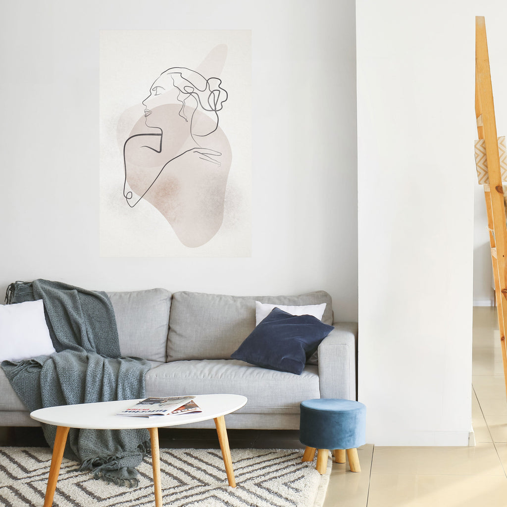 GRACEFUL LINES Peel and Stick Vertical Poster