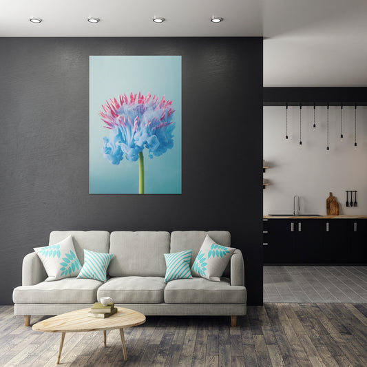 MISTY BLUE EXPLOSION Quadro em tela vertical