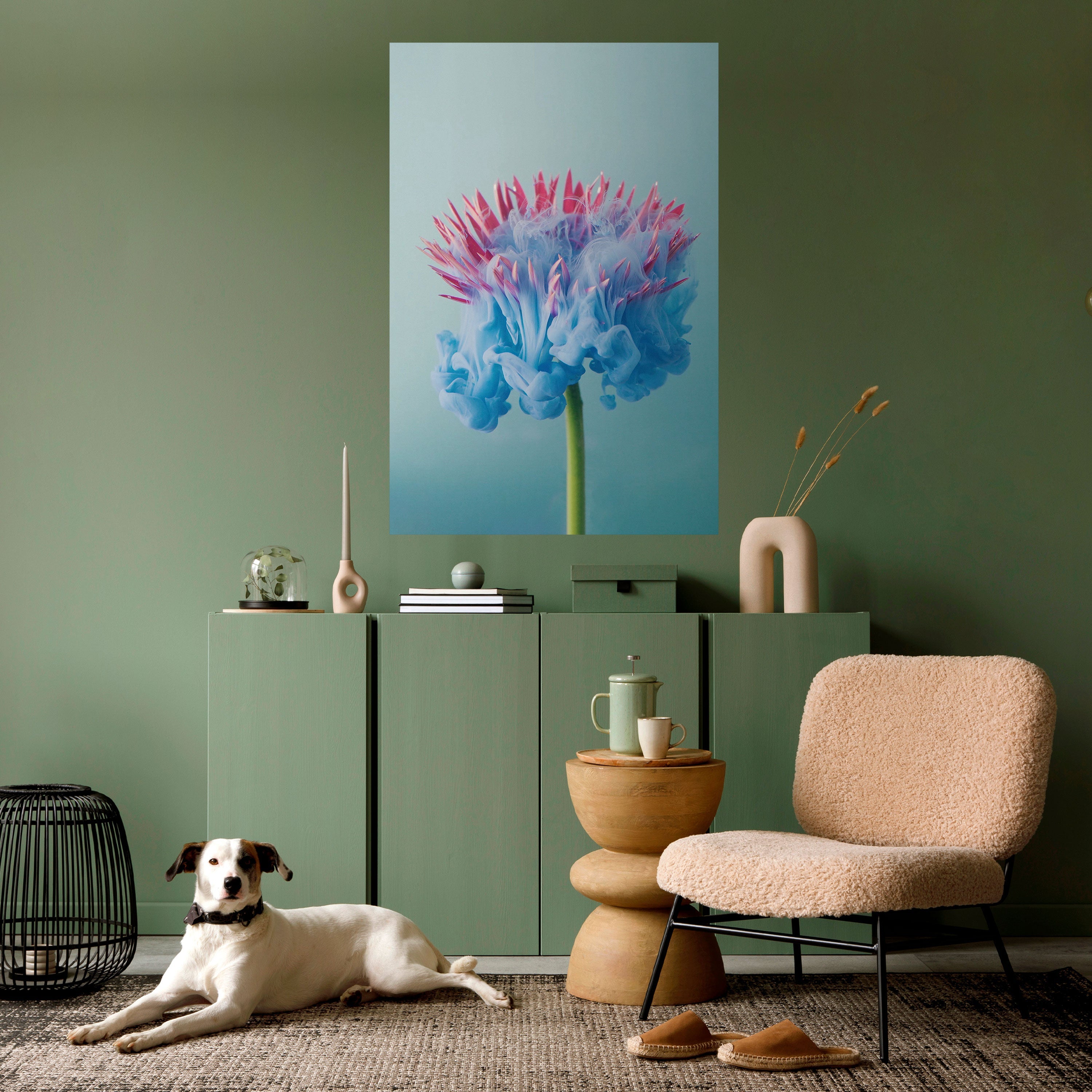 MISTY BLUE EXPLOSION Poster Vertical Autocolante