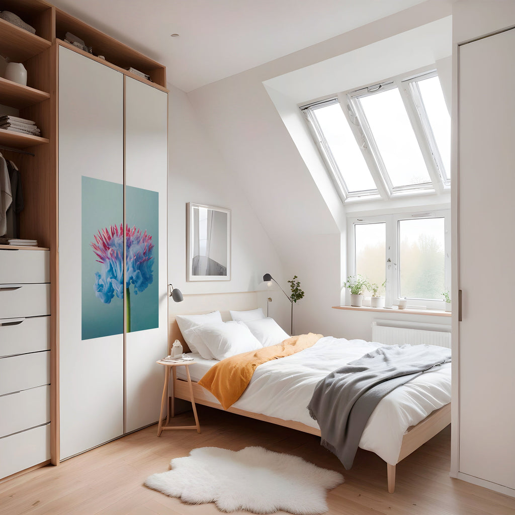 MISTY BLUE EXPLOSION Poster Vertical Autocolante