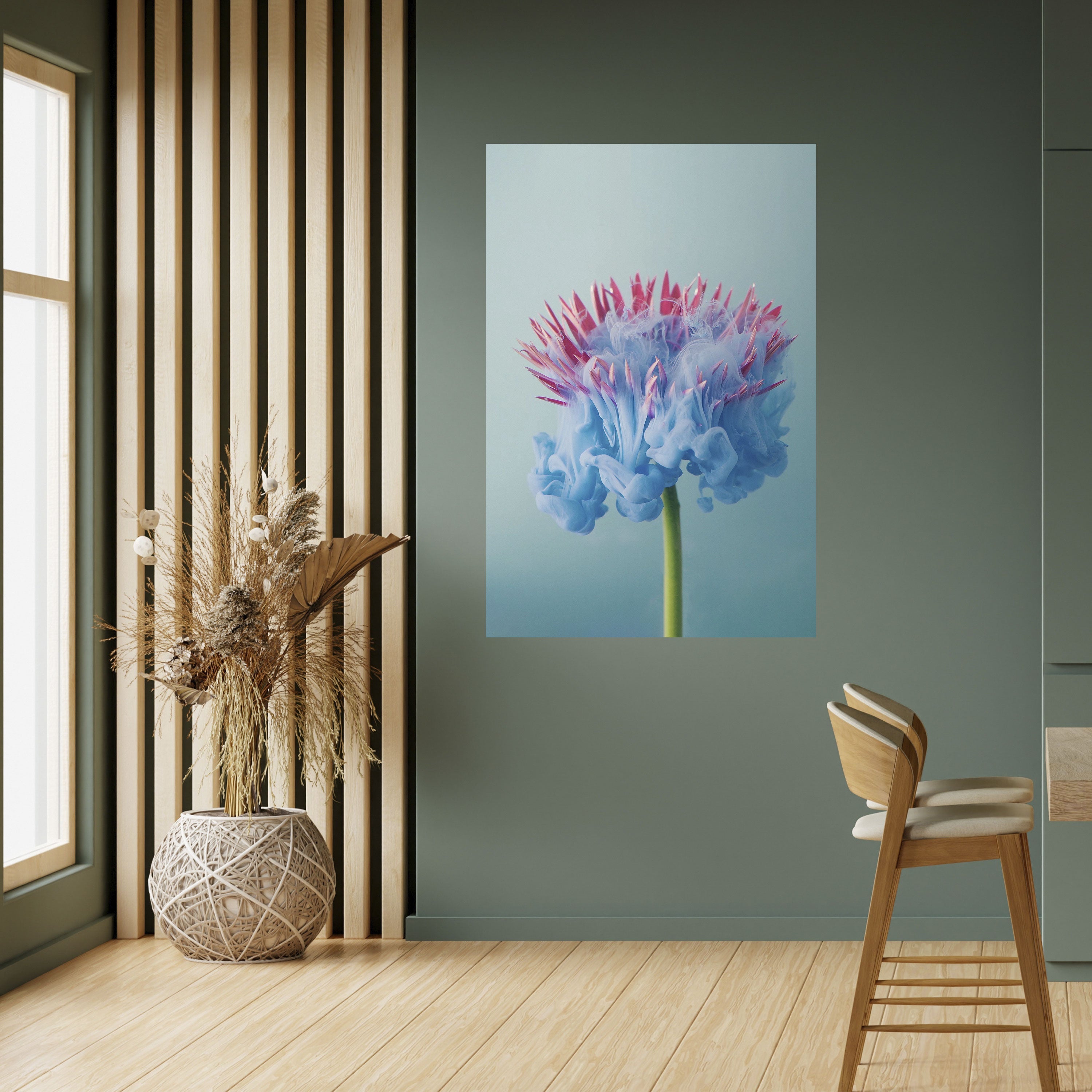 MISTY BLUE EXPLOSION Poster Vertical Autocolante