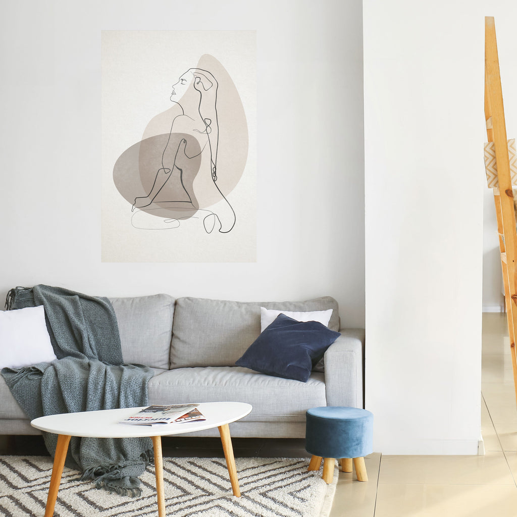 CONTOURS OF BEAUTY Peel and Stick Vertical Poster