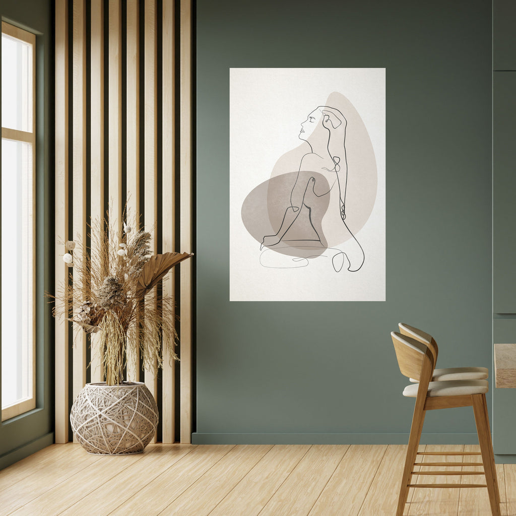 CONTOURS OF BEAUTY Peel and Stick Vertical Poster