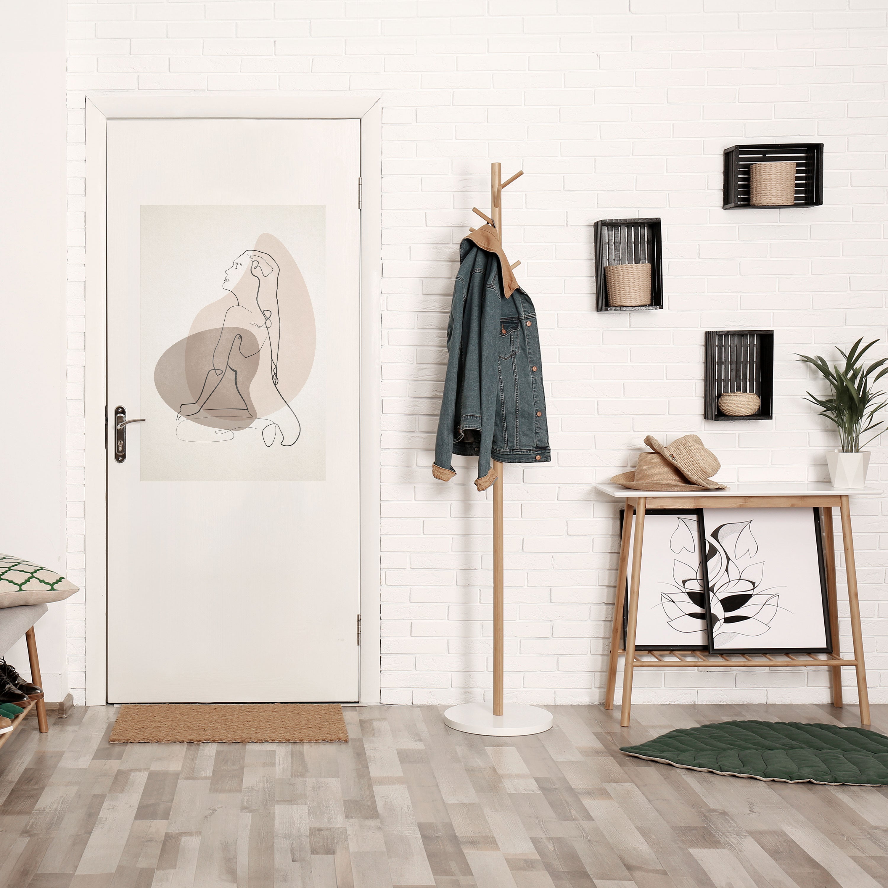 CONTOURS OF BEAUTY Peel and Stick Vertical Poster