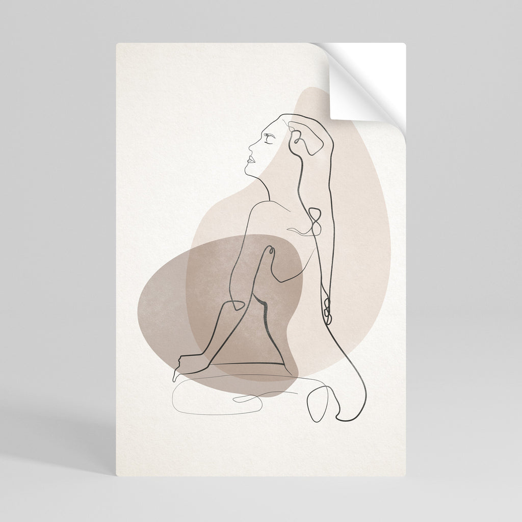 CONTOURS OF BEAUTY Peel and Stick Vertical Poster