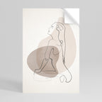 CONTOURS OF BEAUTY Peel and Stick Vertical Poster