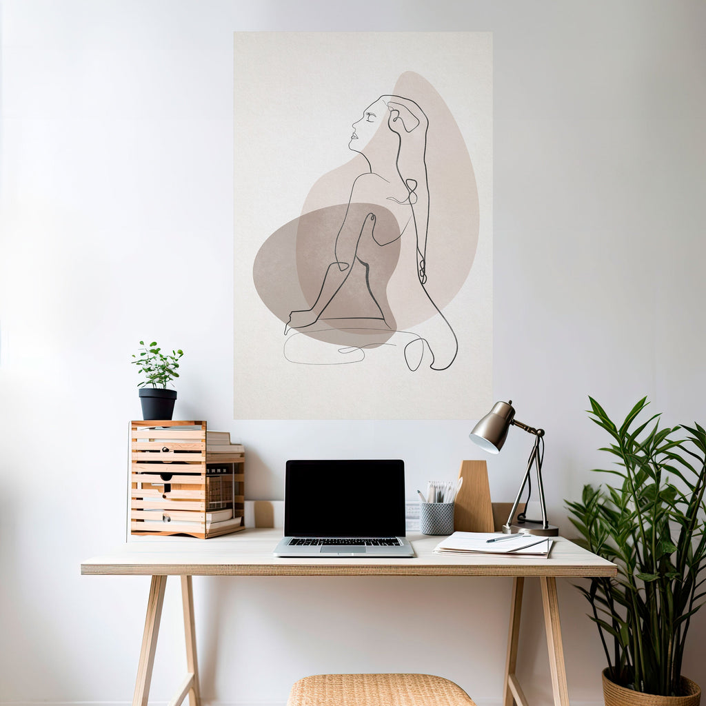 CONTOURS OF BEAUTY Peel and Stick Vertical Poster