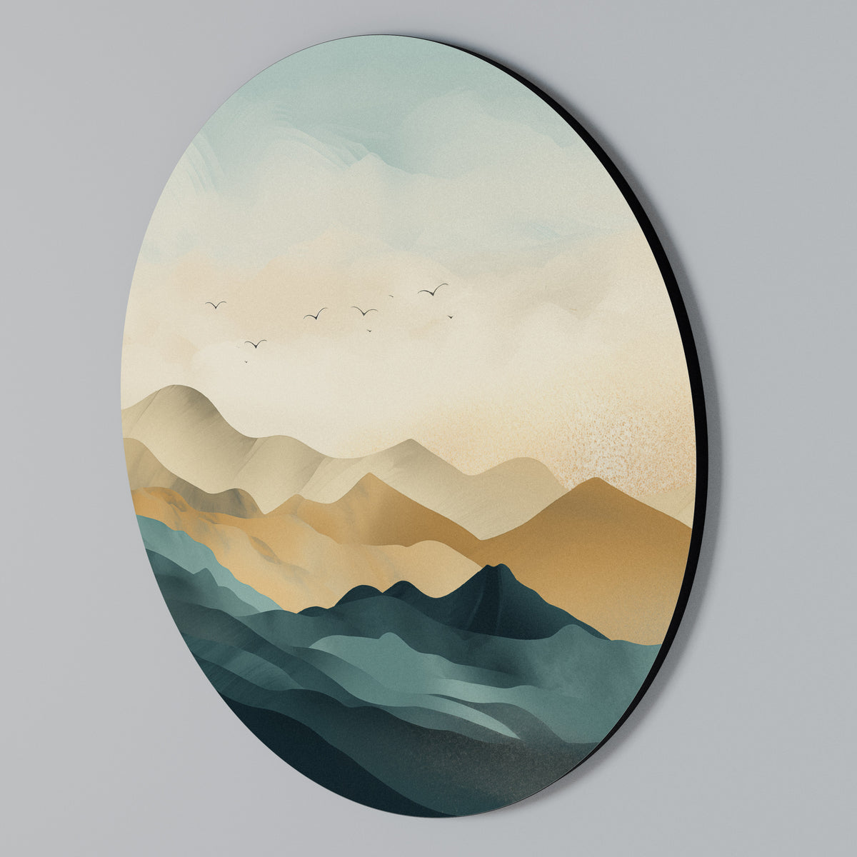 MOUNTAIN MELODY Arte de Parede Redonda