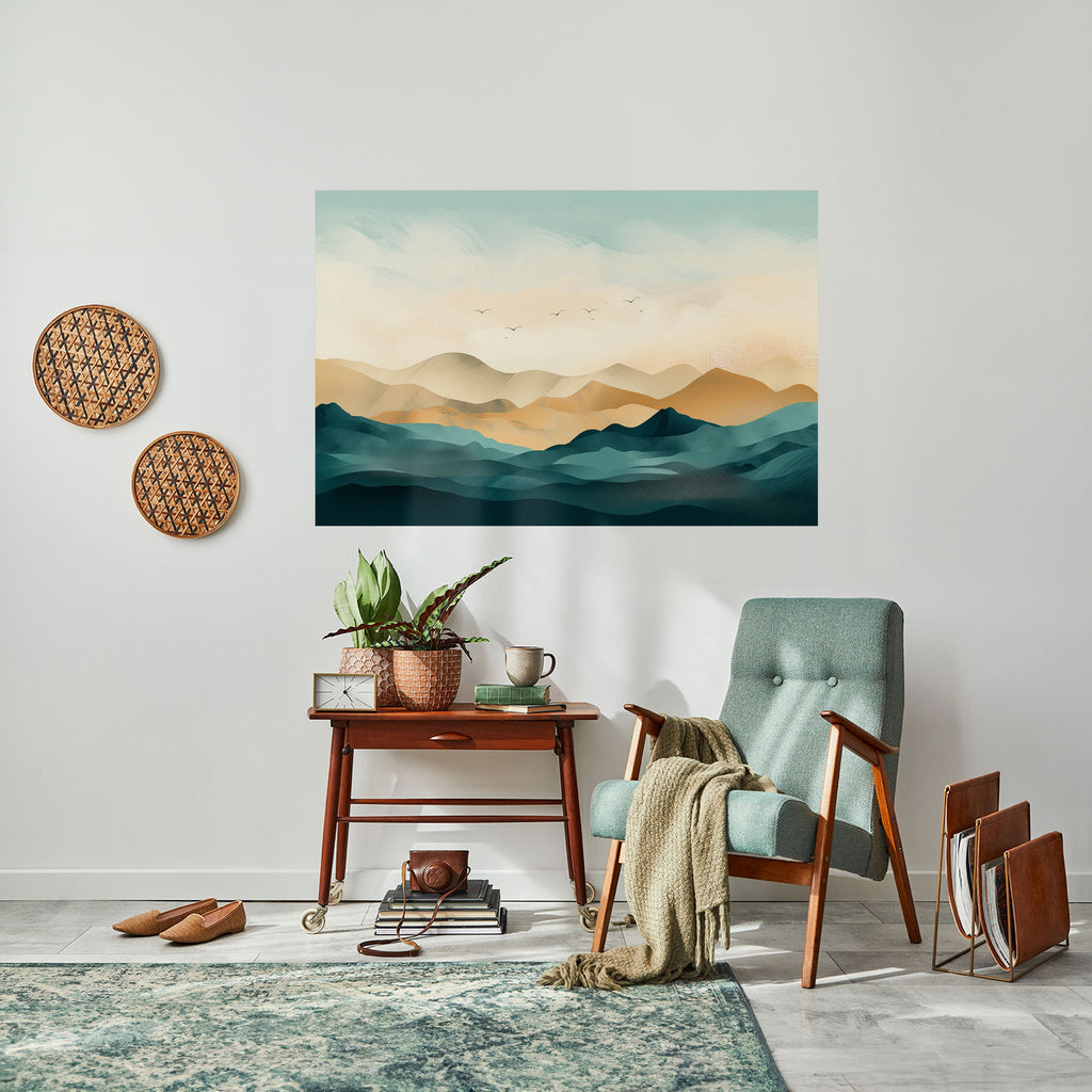 MOUNTAIN MELODY Poster Horizontal Autocolante