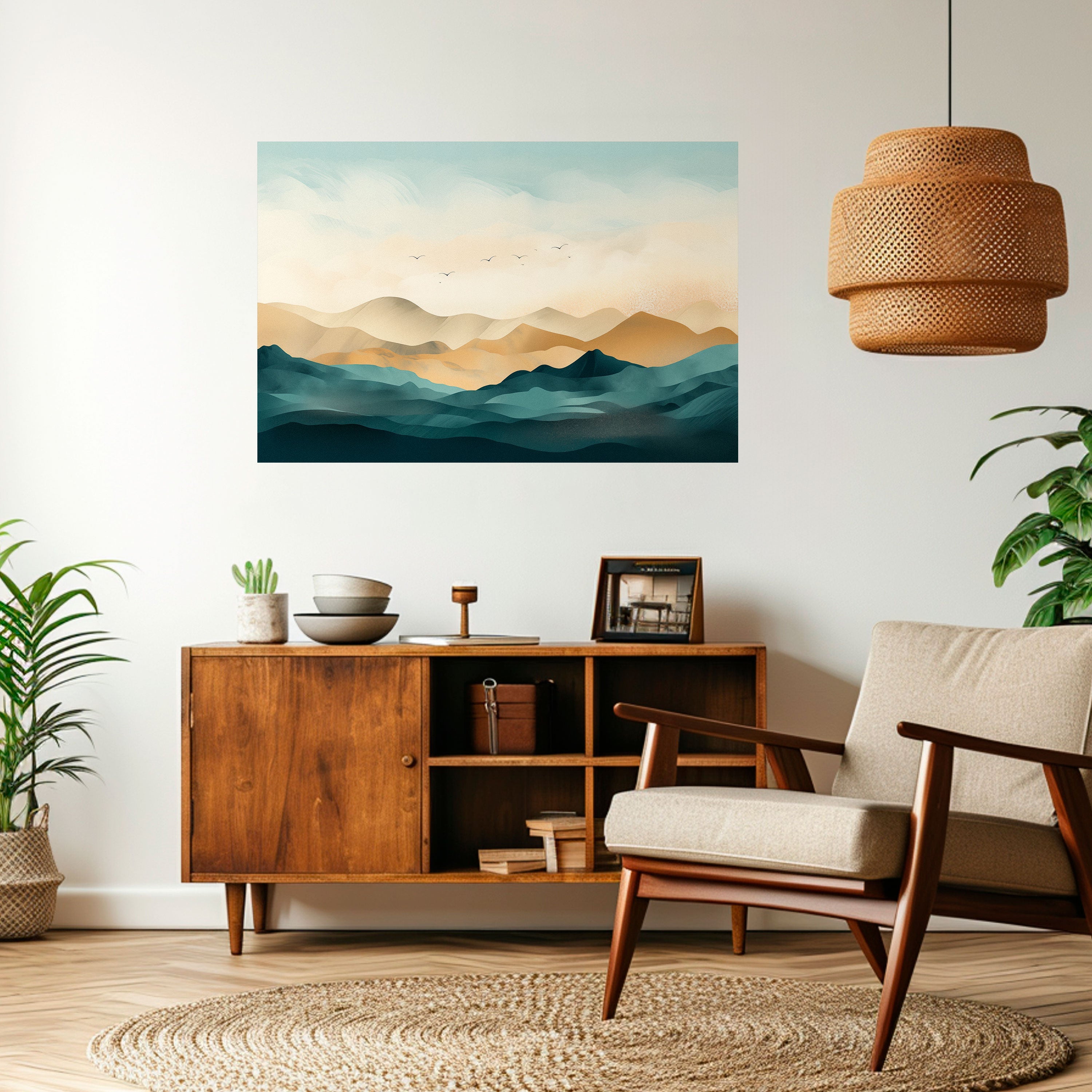 MOUNTAIN MELODY Poster Horizontal Autocolante