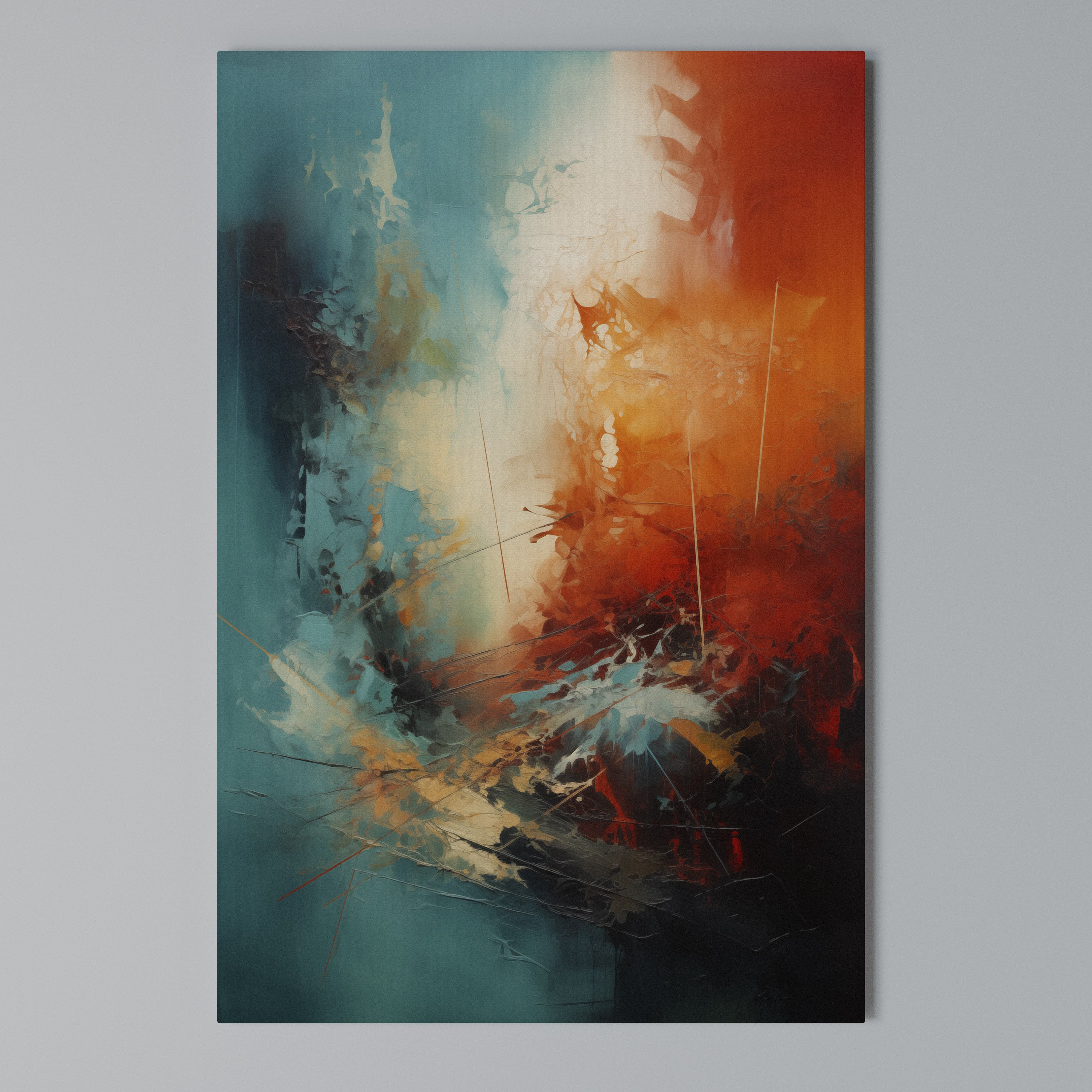 FIERY FUSION Quadro em tela vertical