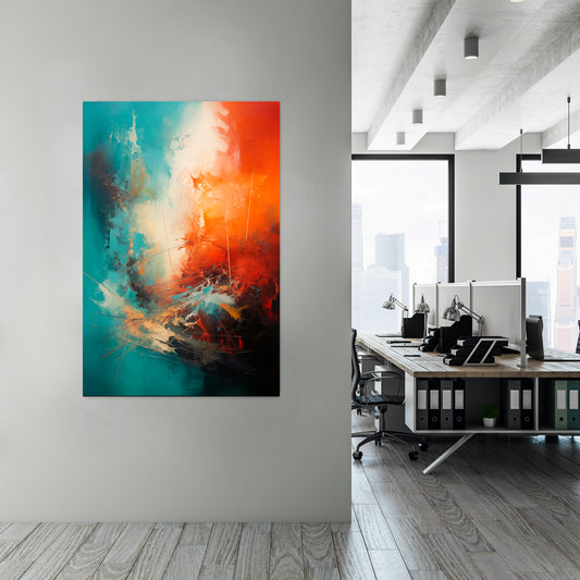FIERY FUSION Quadro em tela vertical