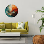 FIERY FUSION Quadro Redondo Decorativo