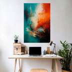 FIERY FUSION Peel and Stick Vertical Poster