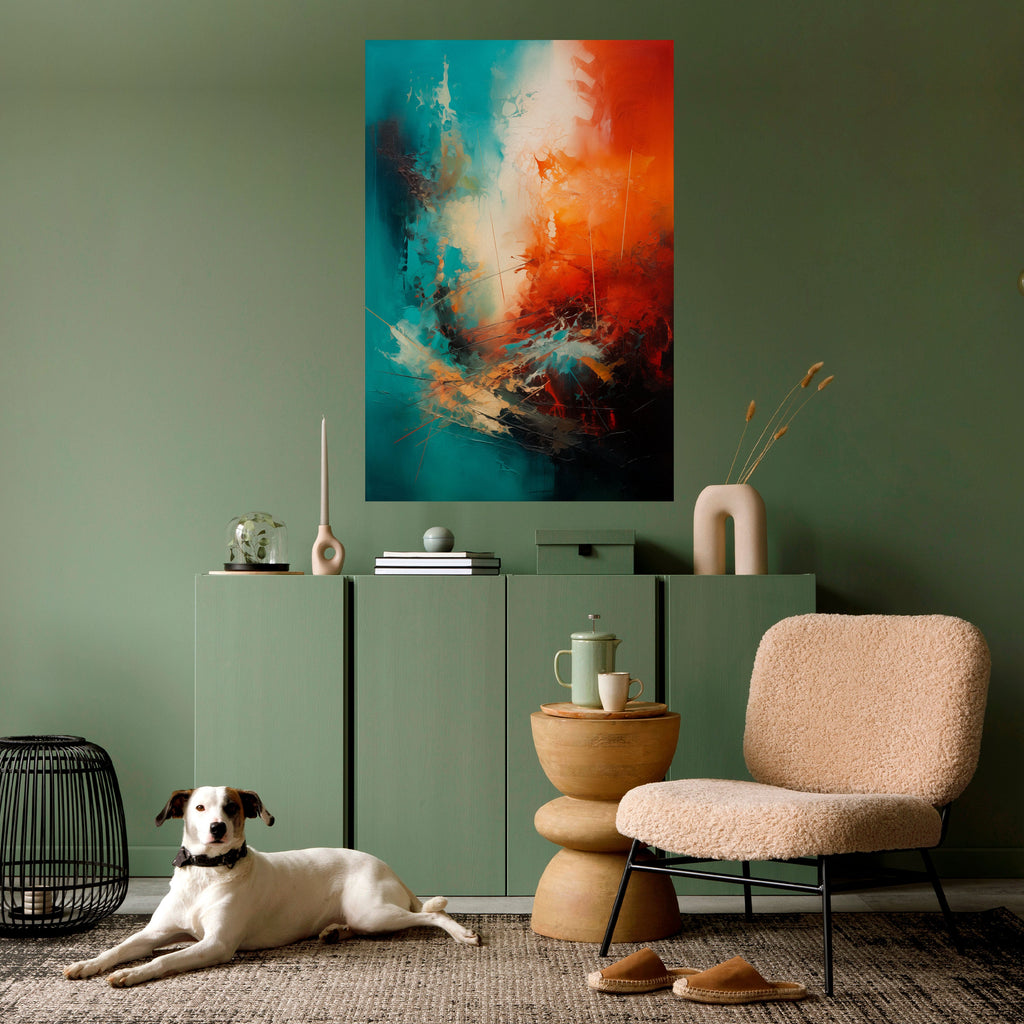 FIERY FUSION Peel and Stick Vertical Poster