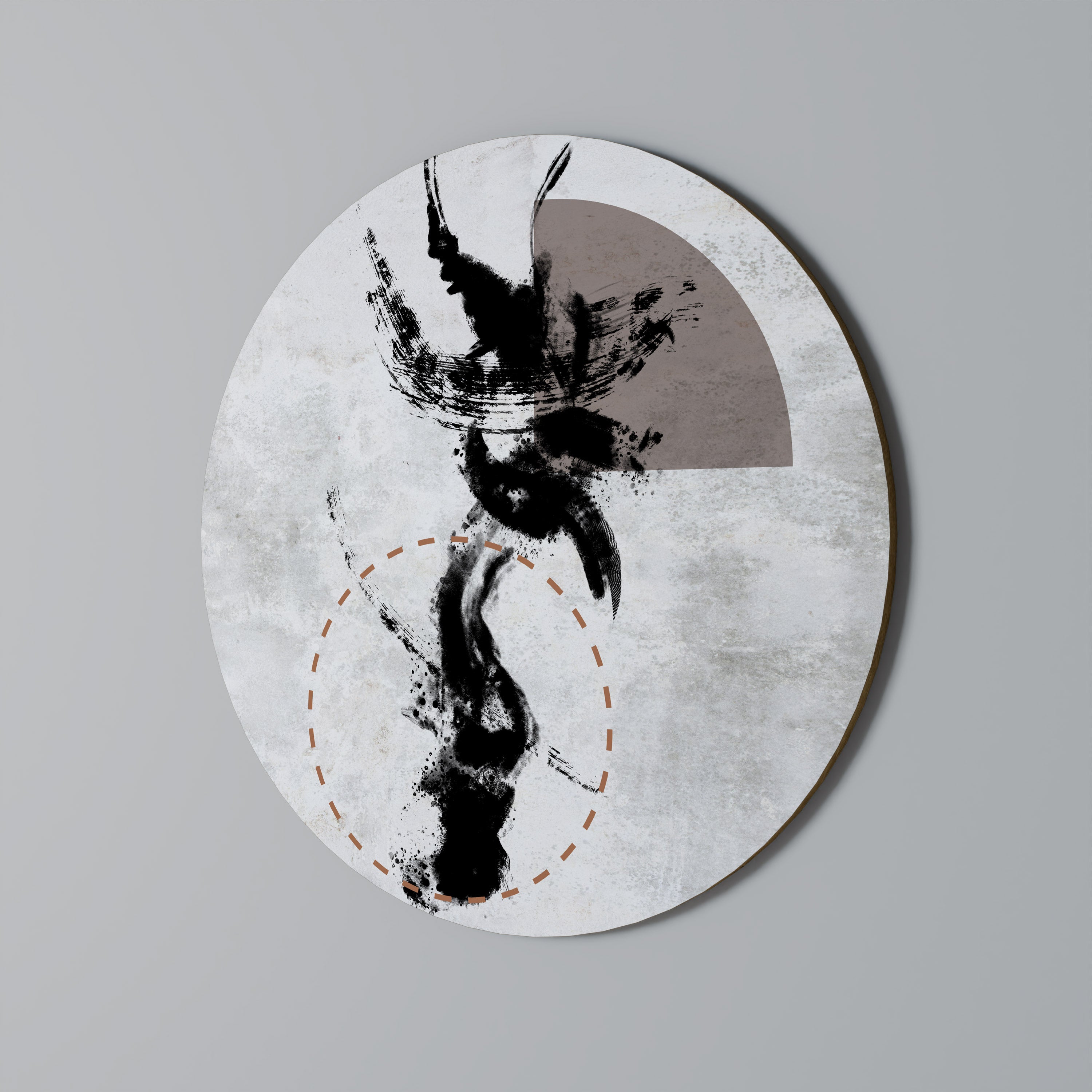 STAINS OF INTROSPECTION Quadro Redondo Decorativo