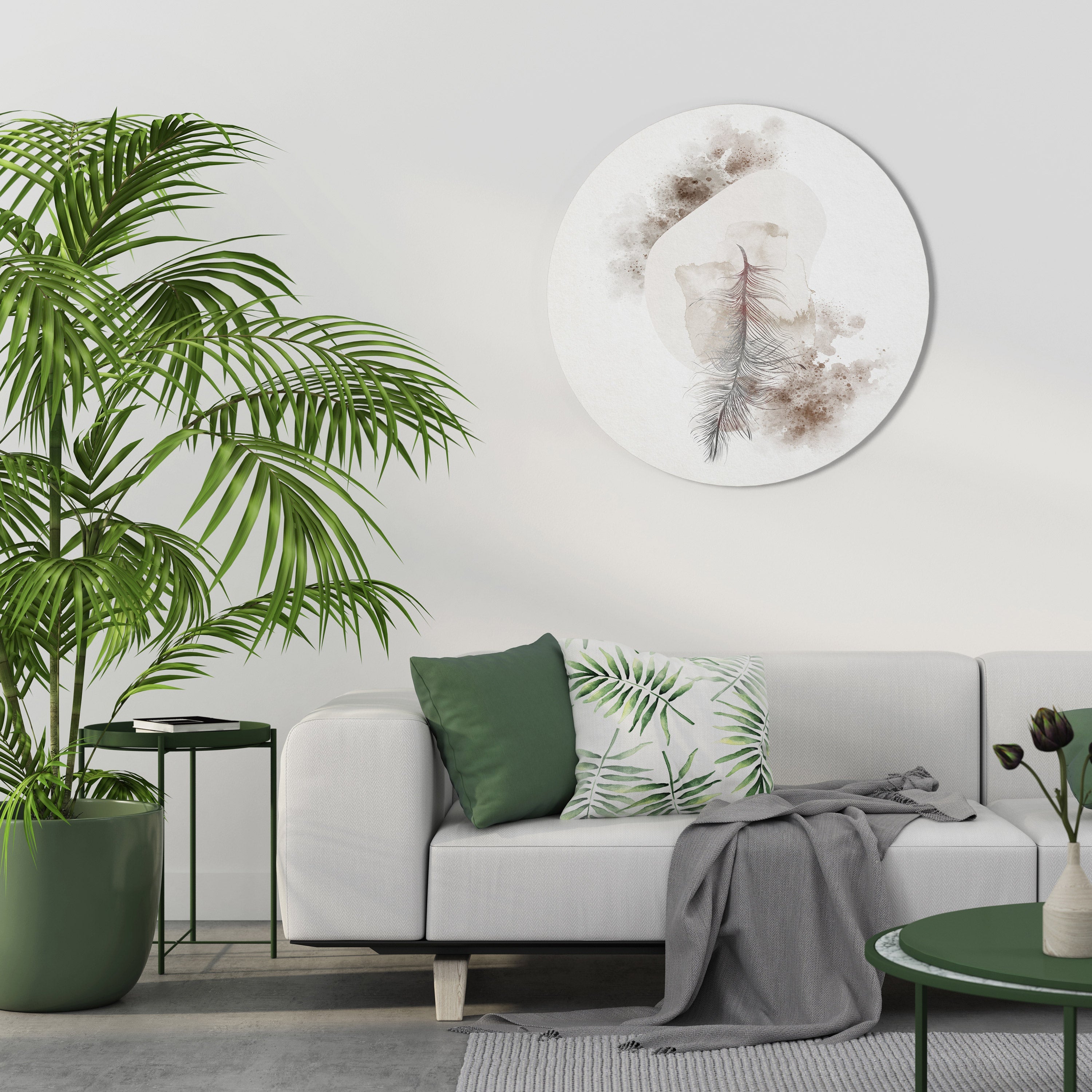 CHARMING DELICACY Round Wall Art