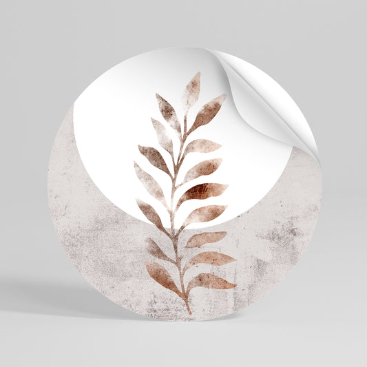 LEAF RADIANCE Autocolante Redondo Removível