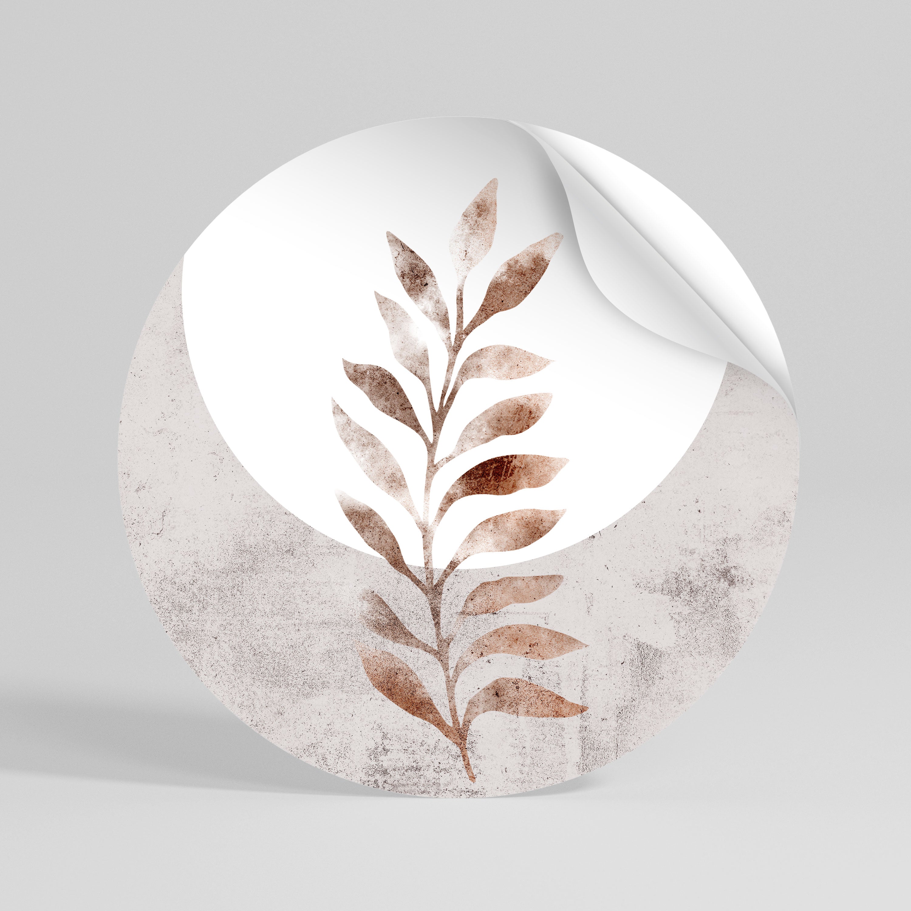 LEAF RADIANCE Peel and Stick Round Sticker