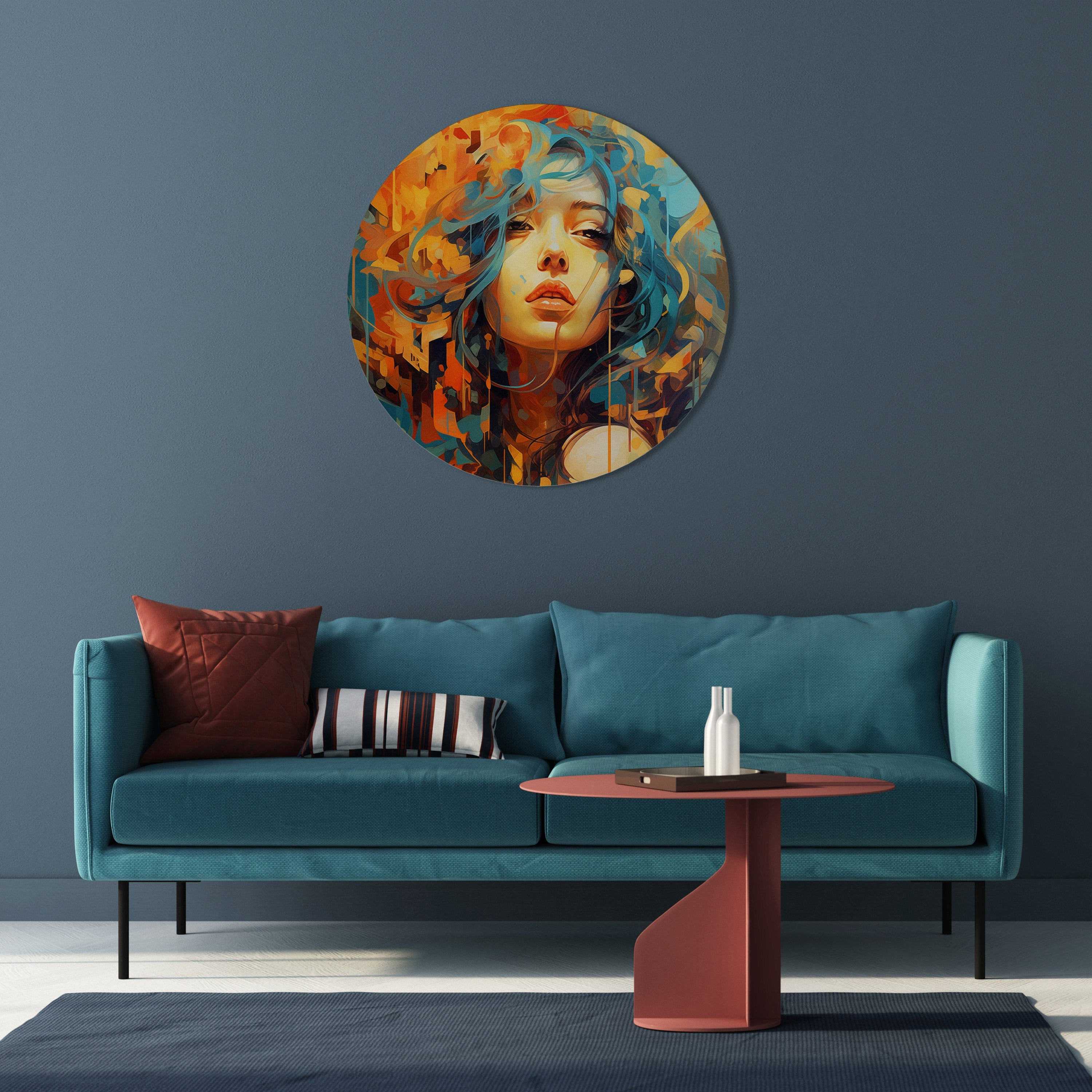RAINBOW MUSE Quadro Redondo Decorativo