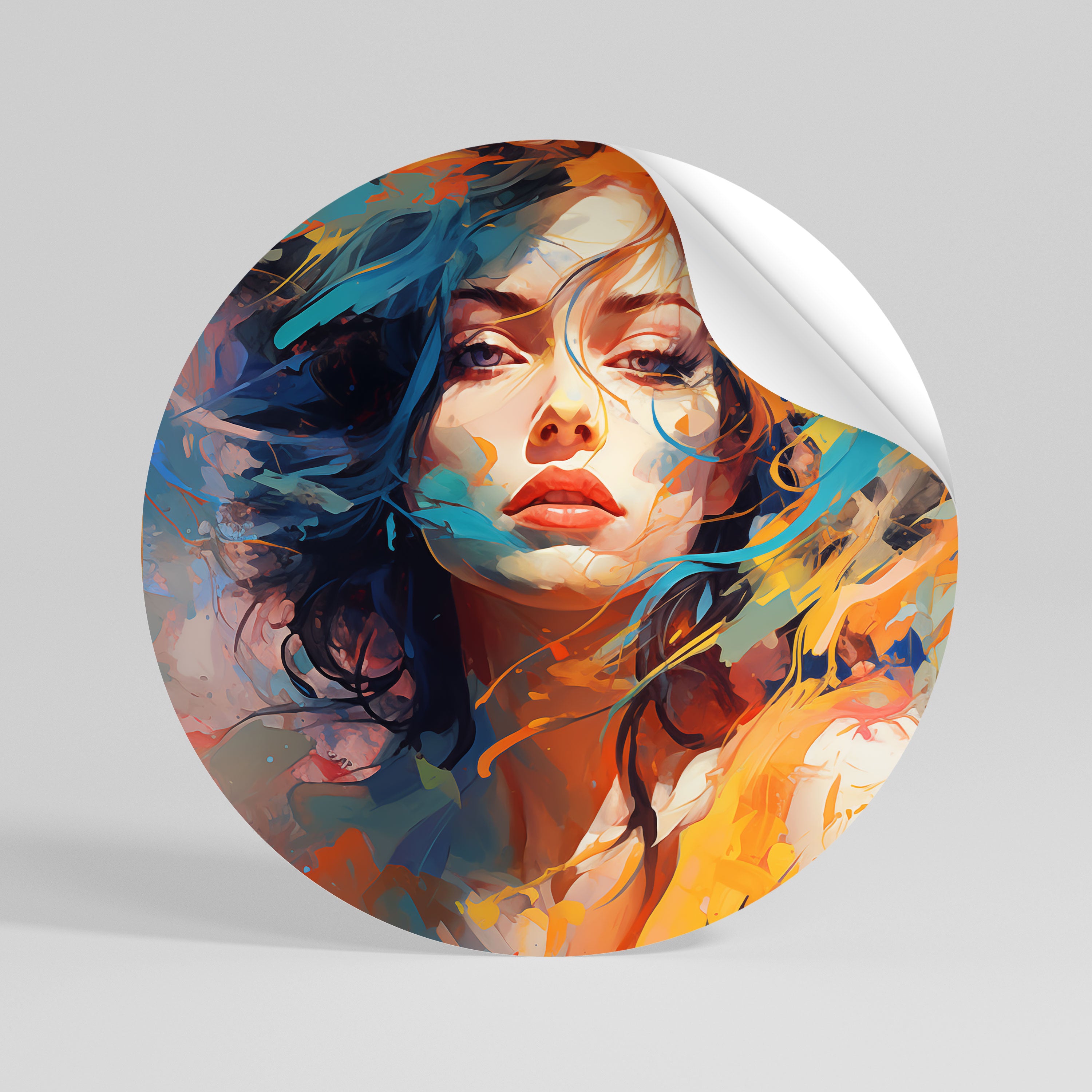 CHROMA CHARM Peel and Stick Round Sticker