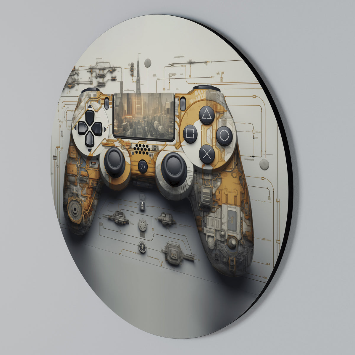 CYBER CHRONICLES PAD Arte de Parede Redonda