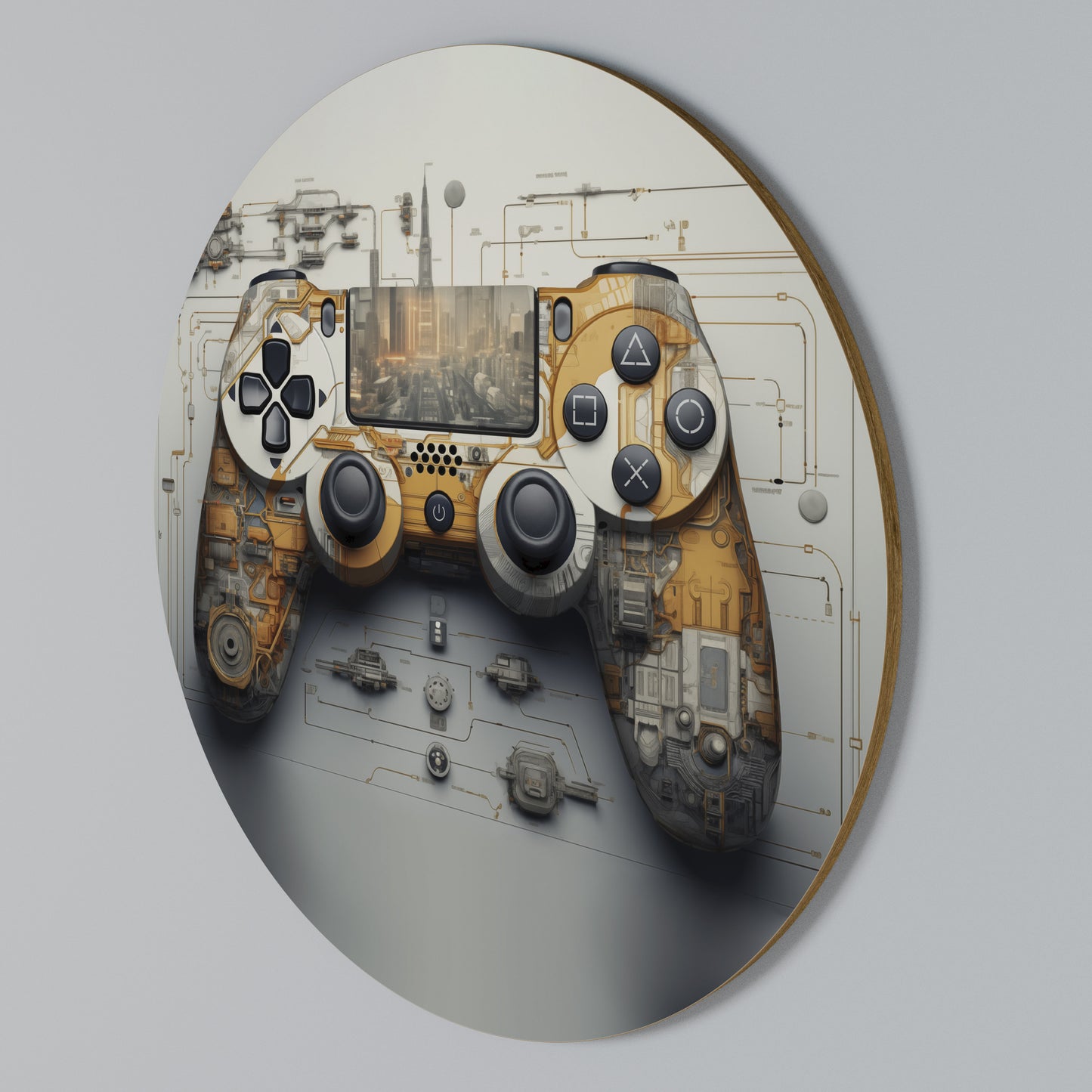 CYBER CHRONICLES PAD Arte de Parede Redonda